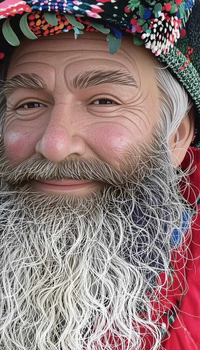 Tattooed Garden Gnome in Whimsical Style