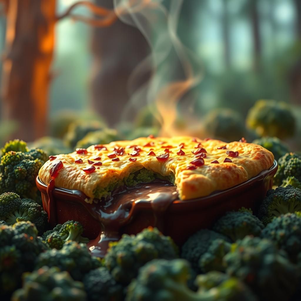 Chocolate Broccoli Casserole in Mystical Forest