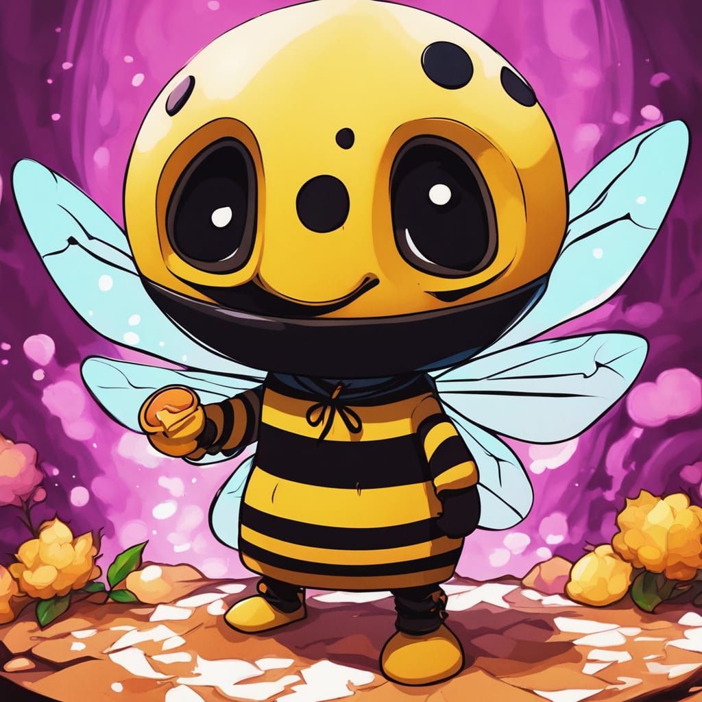 Cute Bee-Like Street Vendor Radiates Magical Energy in a Whi...