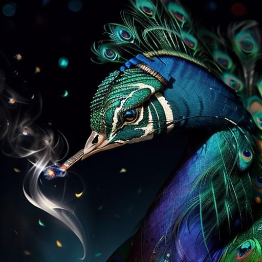 Peacock smoking crack