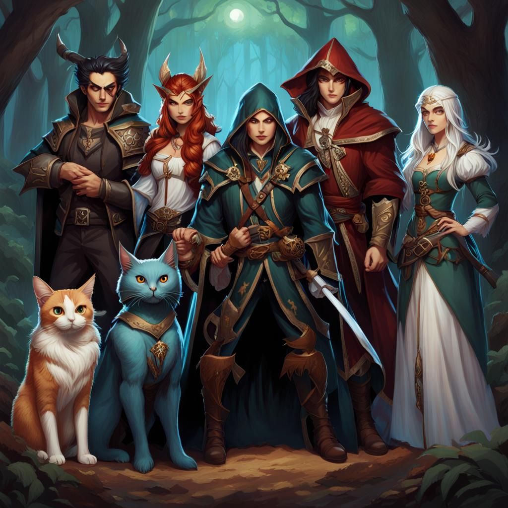 Epic Fantasy Adventurers in Gothic Style