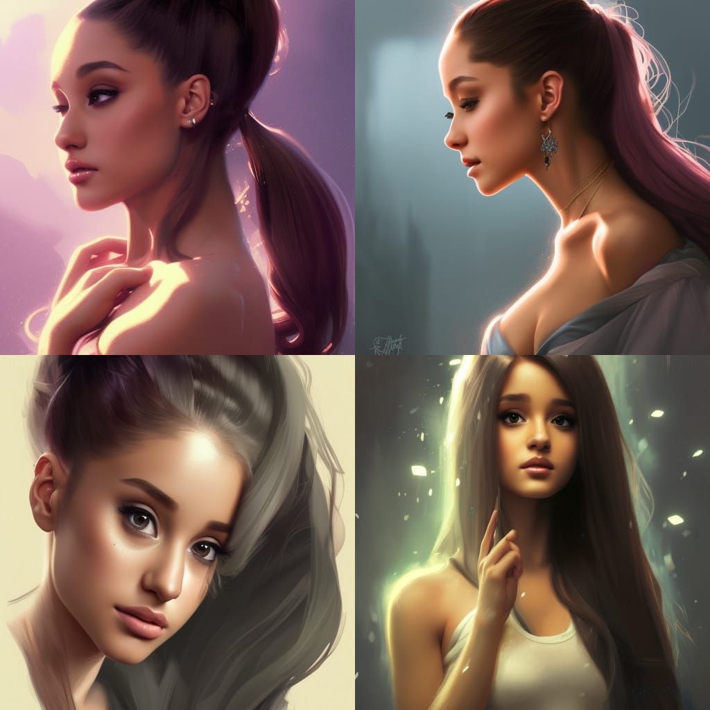 Detailed Portrait with Dynamic Lighting in Art Nouveau Style