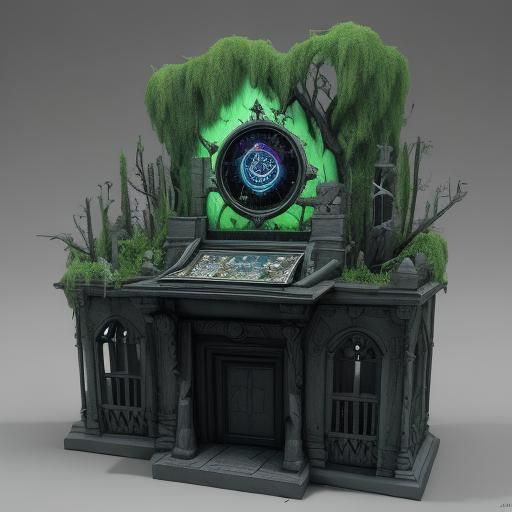 Tim Burtonesque Ouija Board Portal in 3D