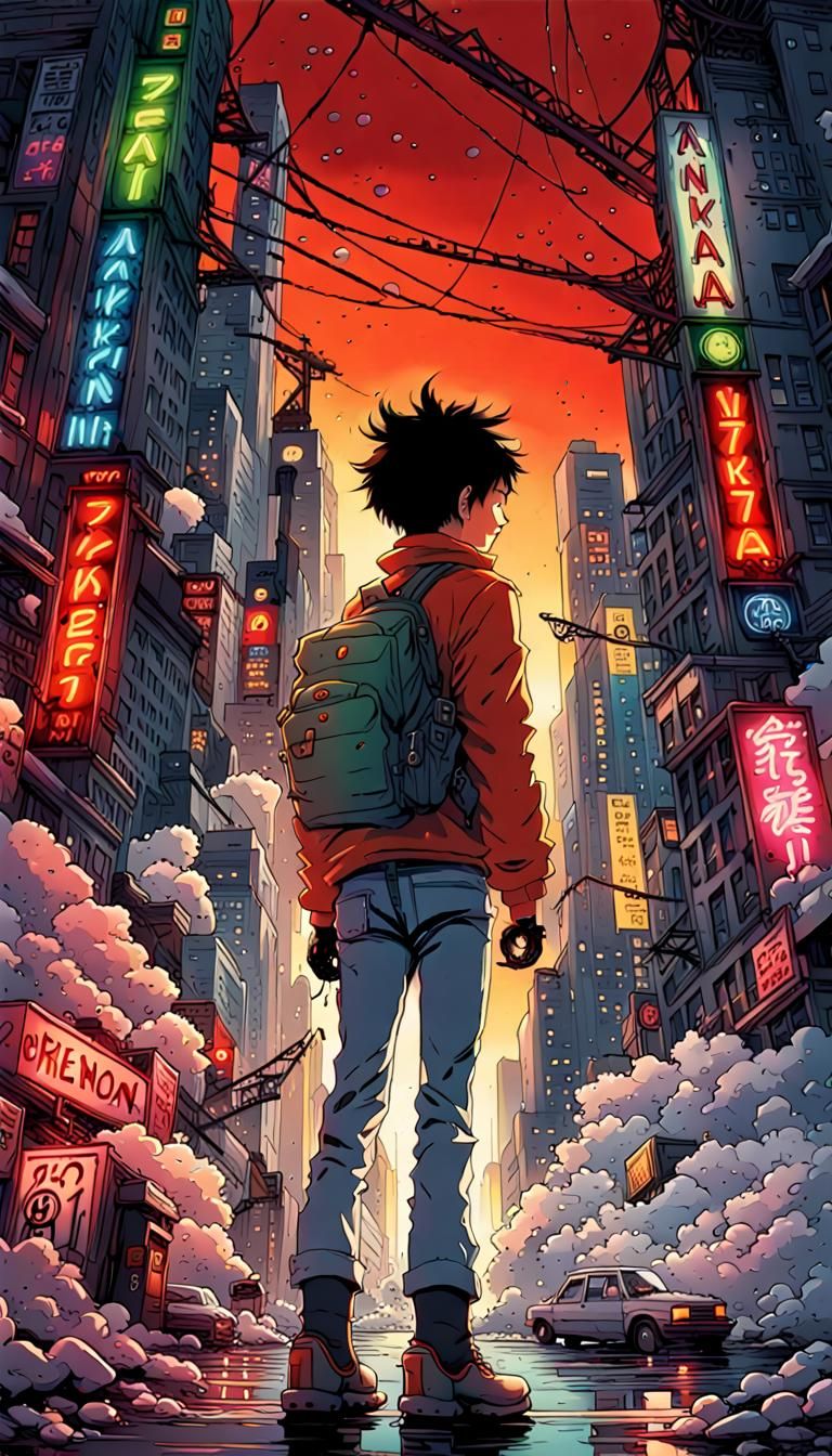 Akira in Cyberpunk Style, Anime Key Visual