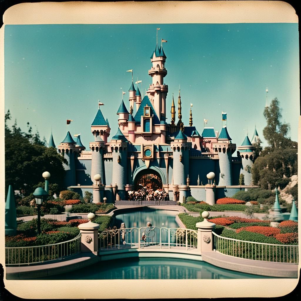 Vintage Disneyland Photo in Kodachrome Colors