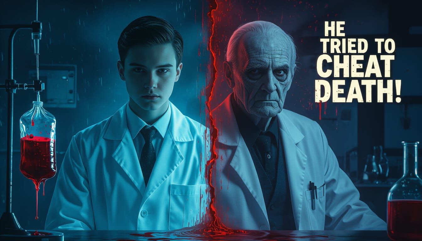 Mysterious Doctor in Stormy Lab: Cinematic Portrait