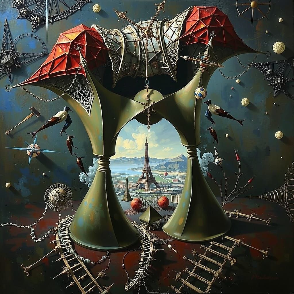 Abstract Fractal Art in Deep Triadic Colors