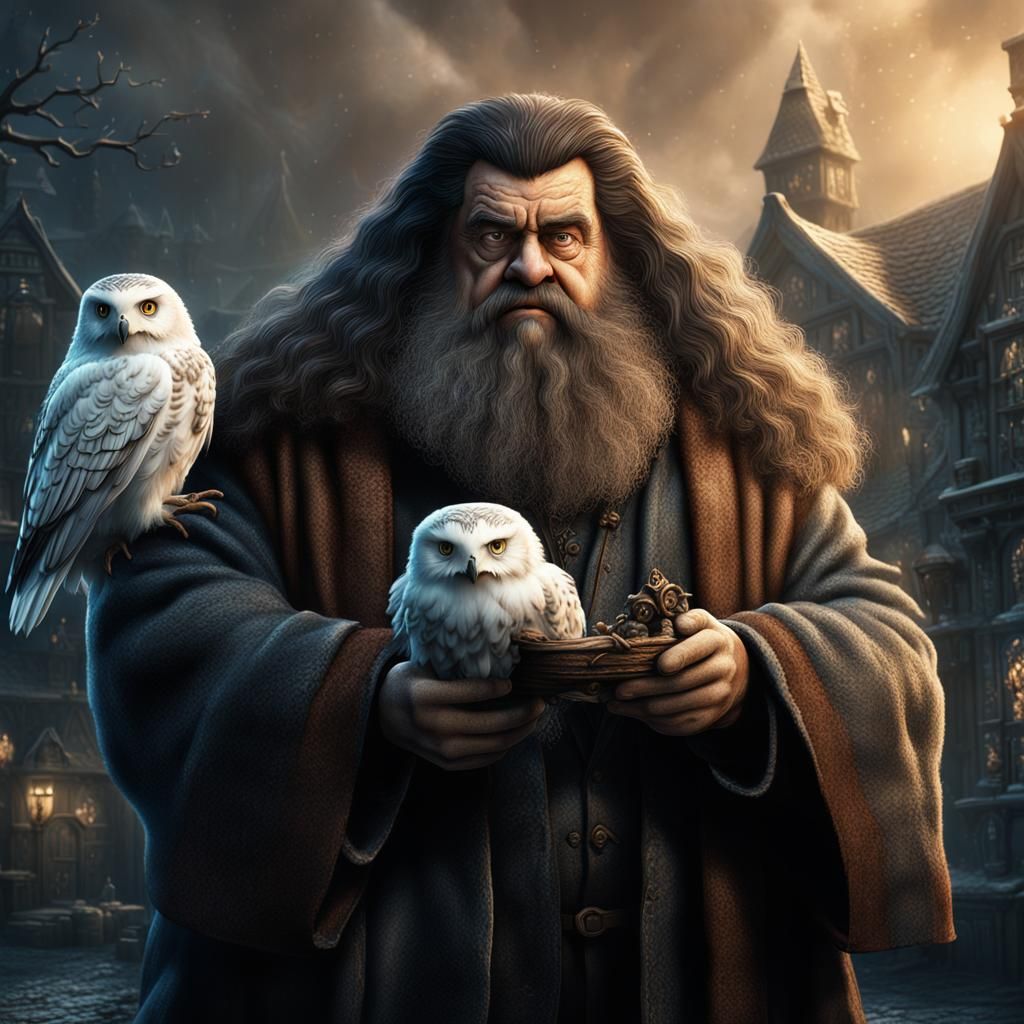 Hagrid and Hedwig: Detailed Matte Painting