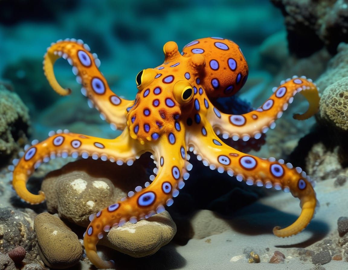 Blue-Ringed Octopus Shows off Hidden Beauty