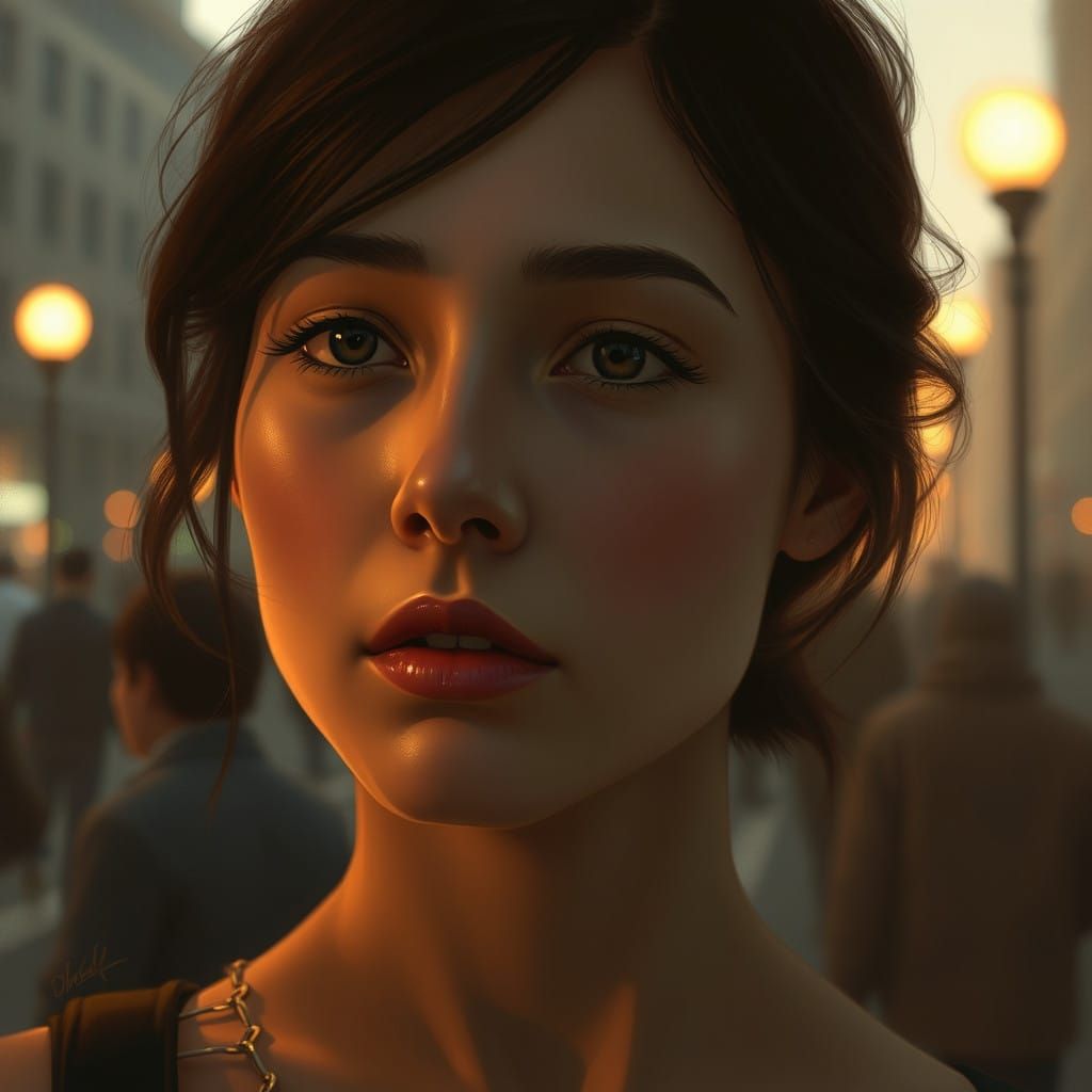 Surreal City Portrait in Muted Tones