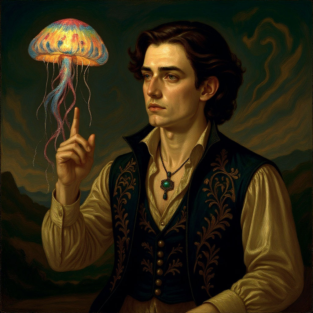 Gothic Romantic Portrait in Academic Style