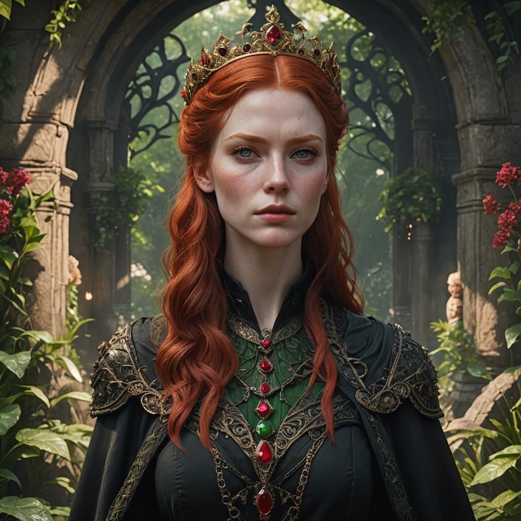 Redhead Woman Portrait in Fantasy Concept Art