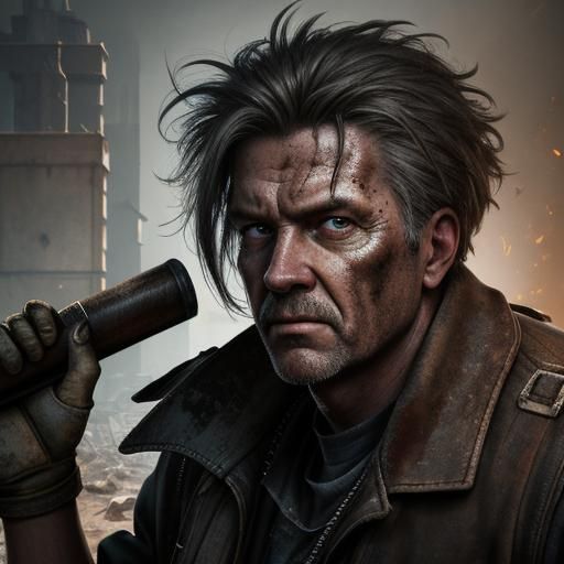 Industrial Photo: Sledgehammer Breaks Brick Wall