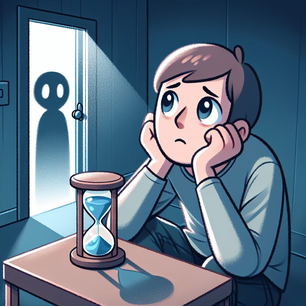 Emotional Scene: Trapped Person Longing for Freedom