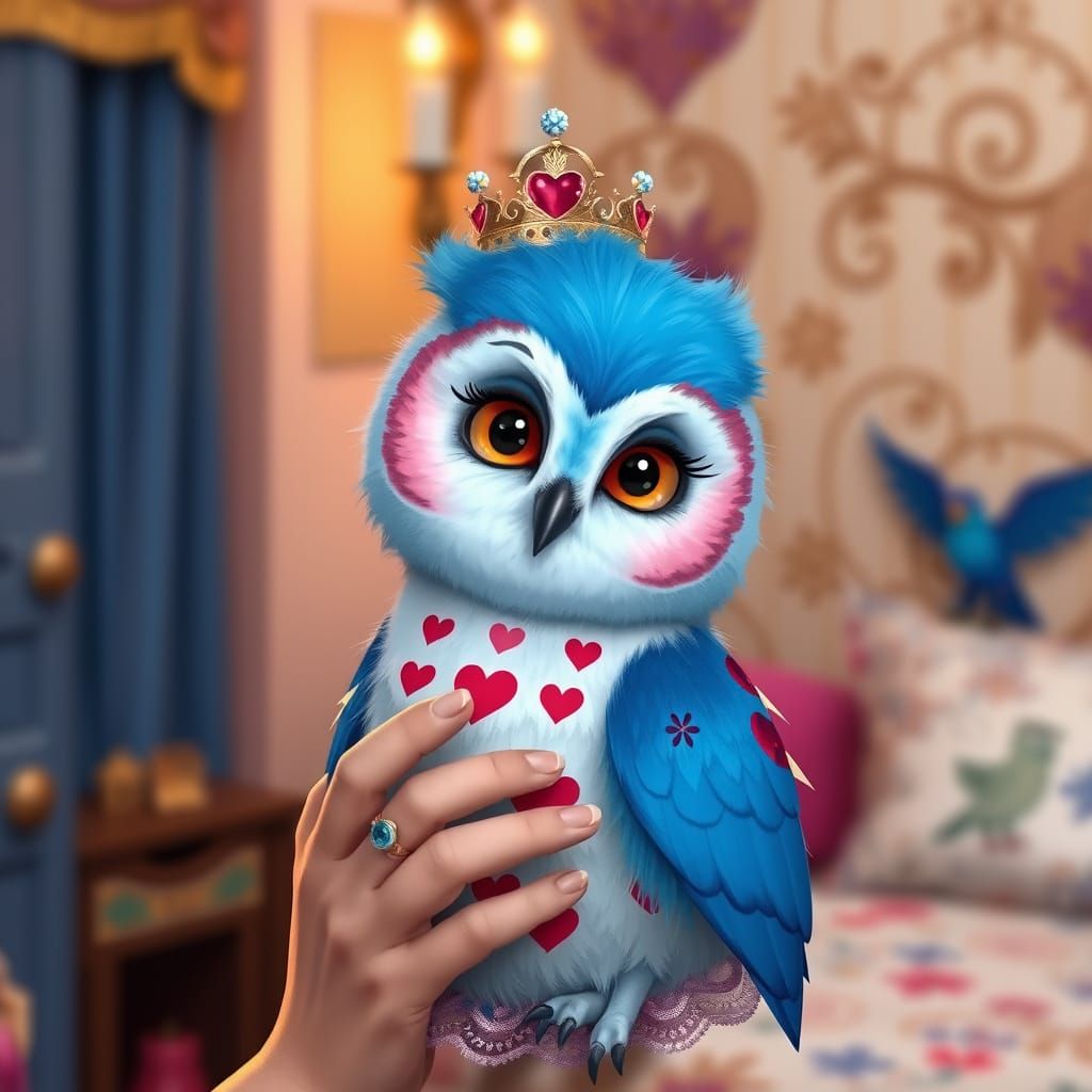 Adorable Baby Owl in Descendants Style