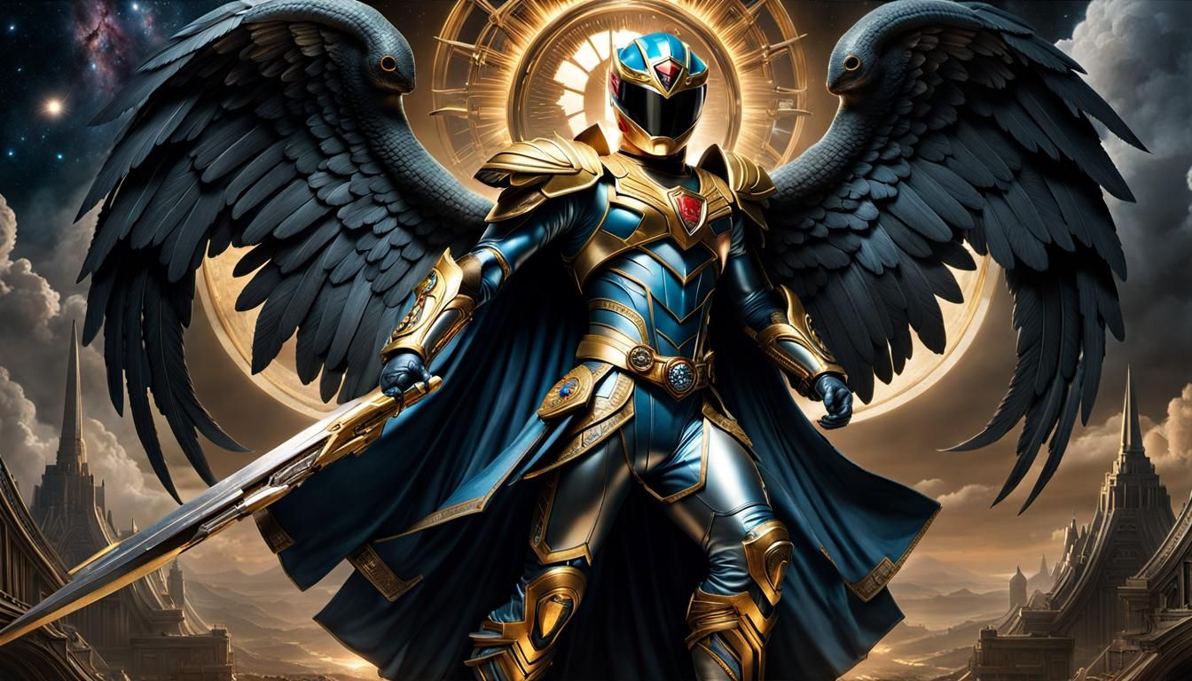 Celestial Power Ranger with Mechanical Wings