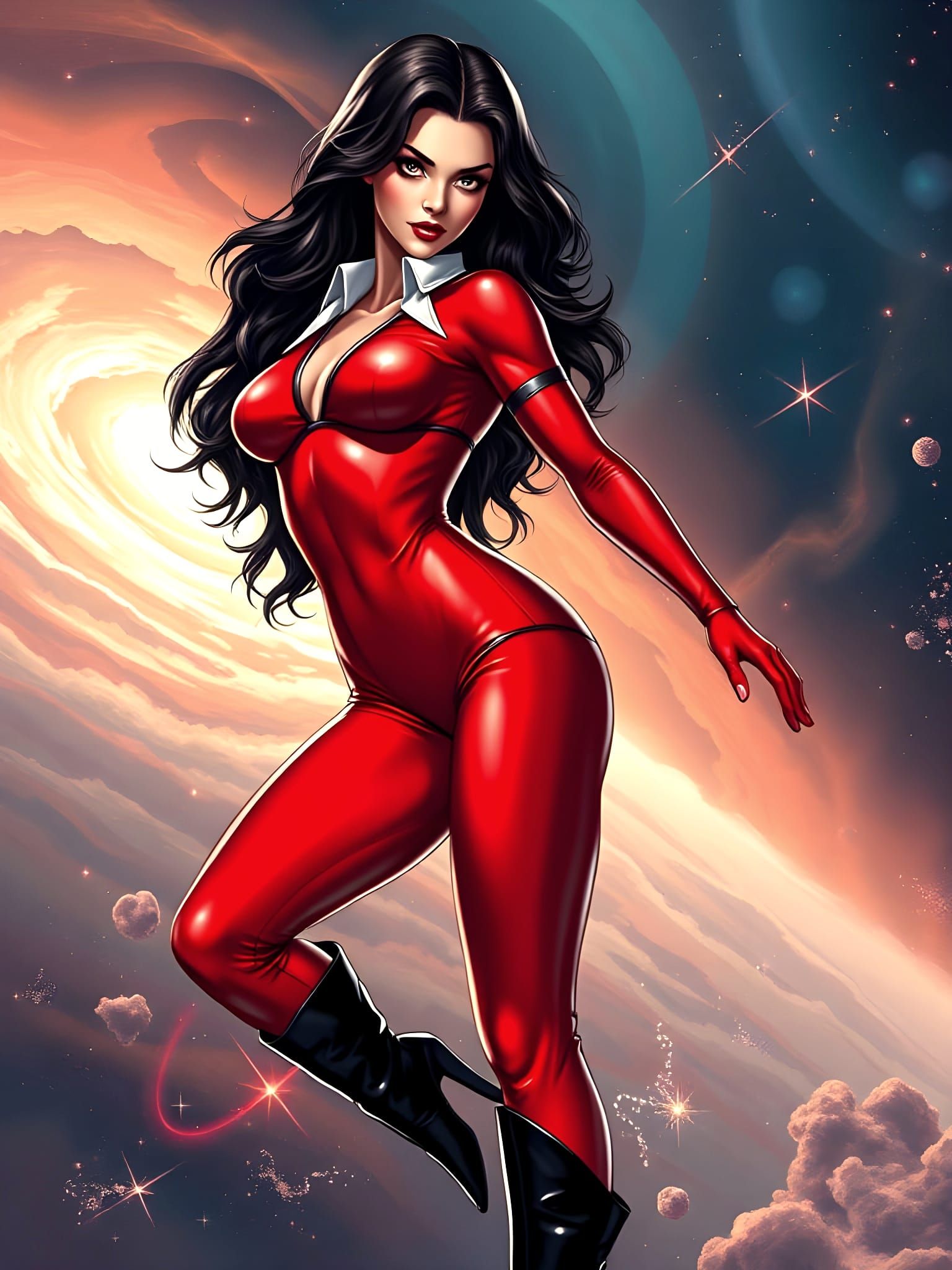 Ethereal Goddess in Cosmic Dance