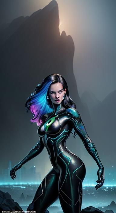 Shego as the Fantastic Four in Comic Book Art