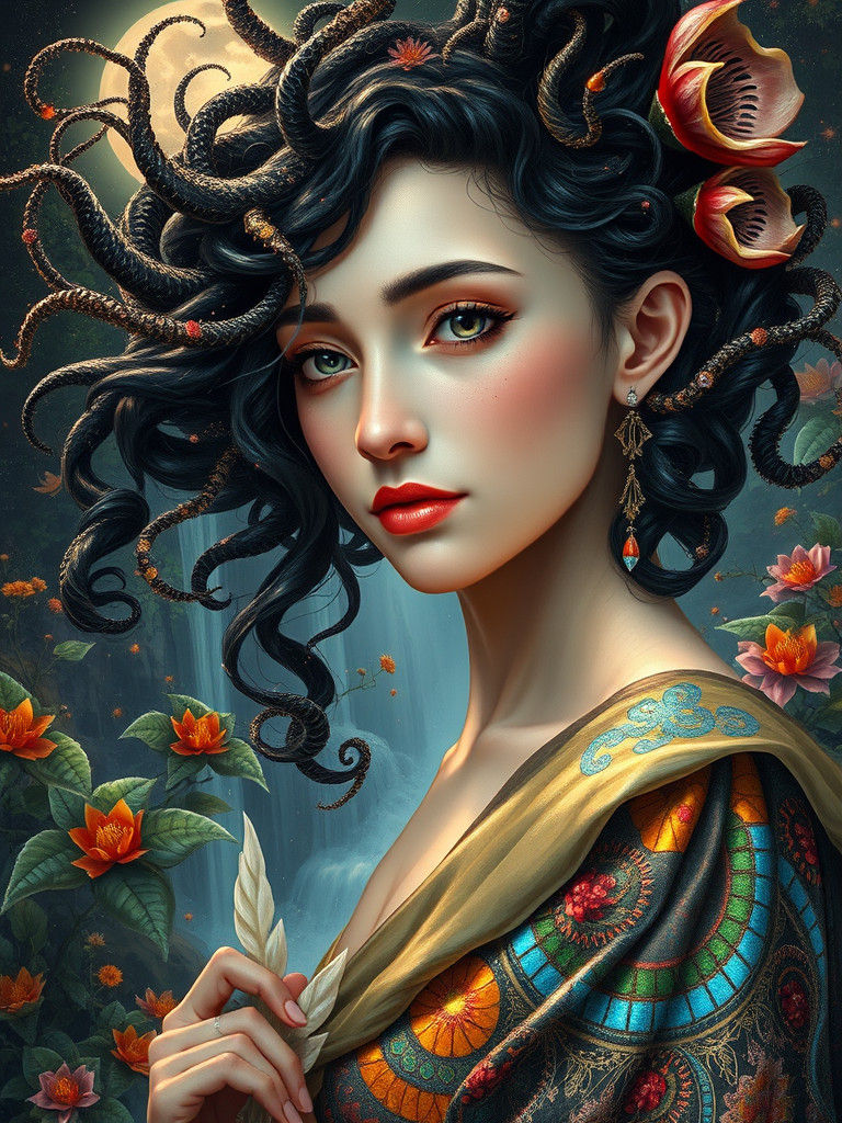 Mystical Being Portrait in Summerscape, Film Photography Sty...