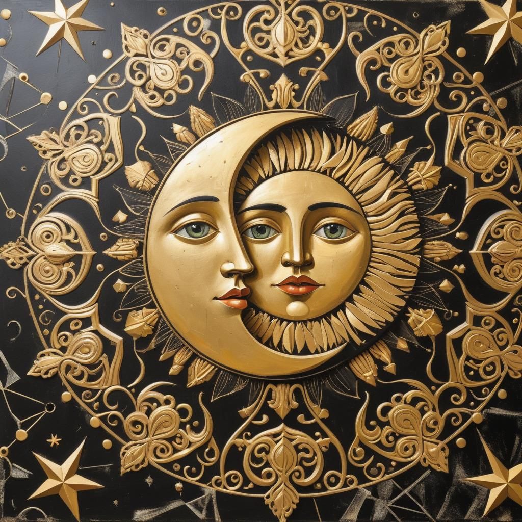 Folk Art Meets Isometric Abstract Masterpiece