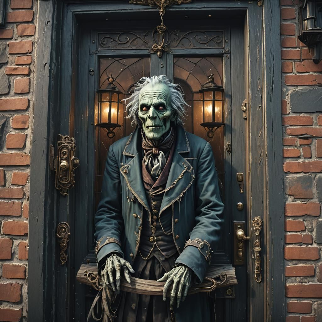 Jacob Marley's Ghost Appears at Scrooge's Door