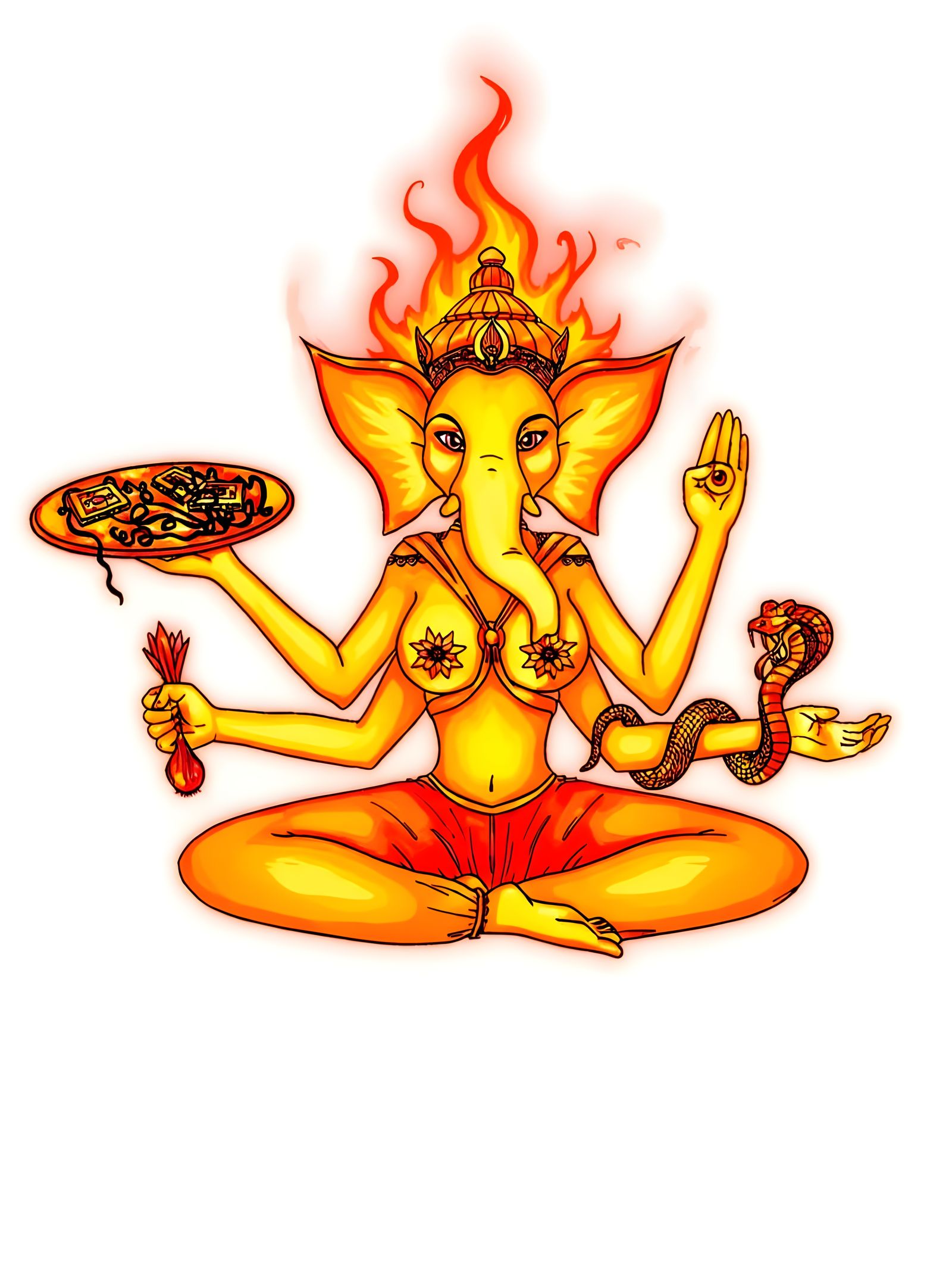 Vibrant Flames: Lifelike Fire Art