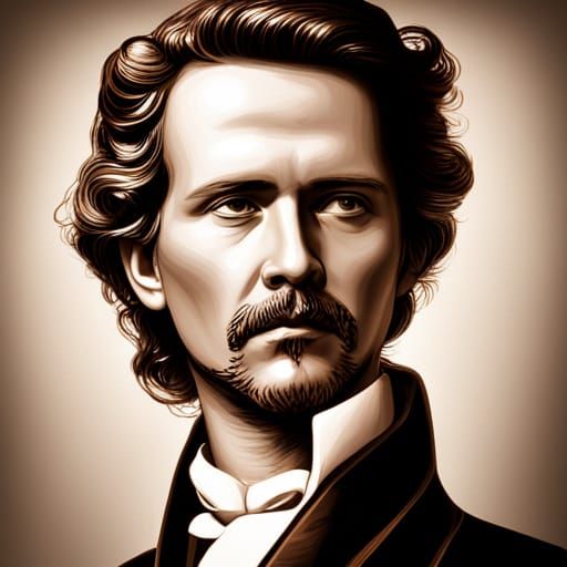Hyperrealistic Portrait of King Ludwig II with Beard