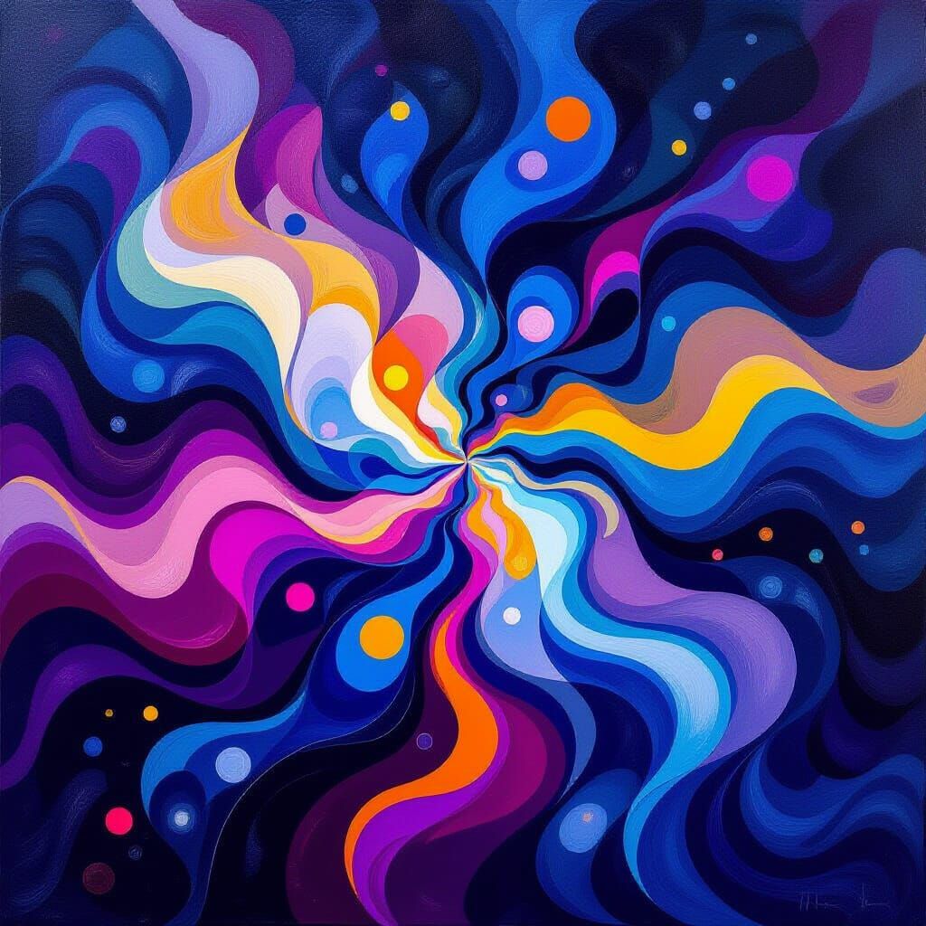 Abstract Music Soundscape with Vibrant Colors