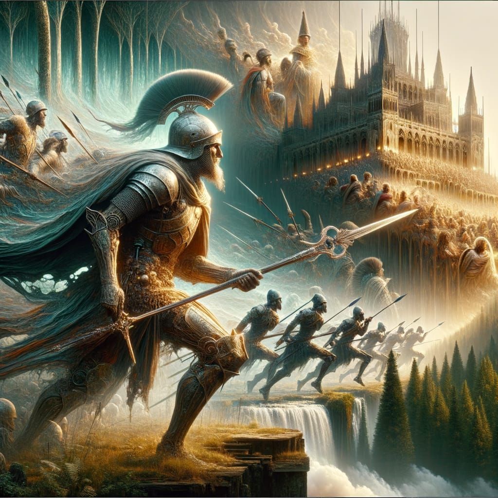 Warrior's Ascent: Medieval Battle to Mythical Realm
