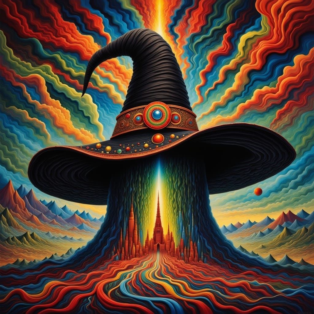 Black Hat Portal to Emerald City in Pop Art