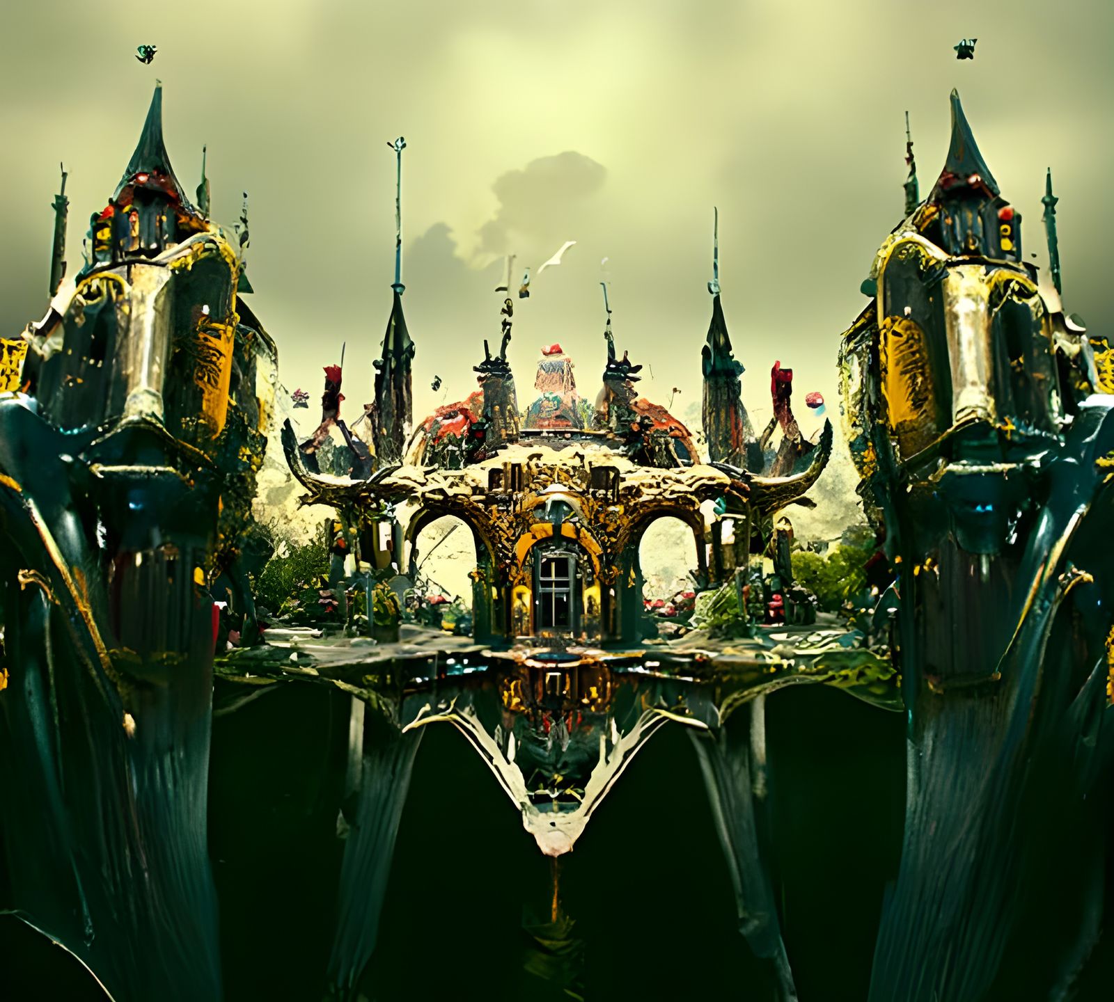 Detailed Wonderland Castle Concept Art