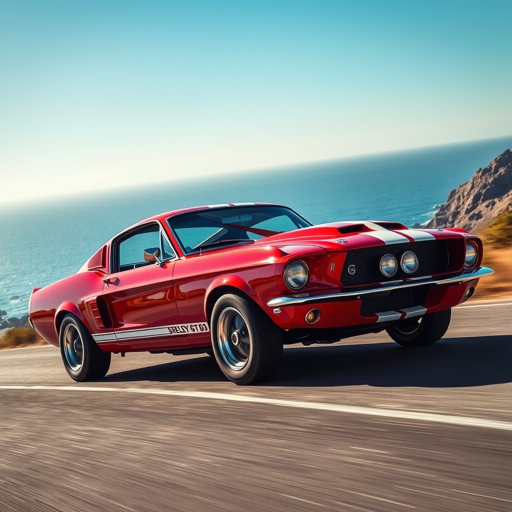 1967 Ford Mustang Shelby GT500 on Coastal Highway