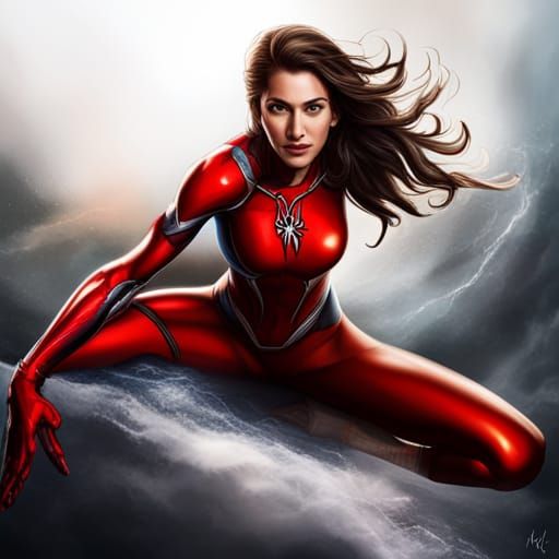 Hyperrealistic Spider-Woman in High Definition