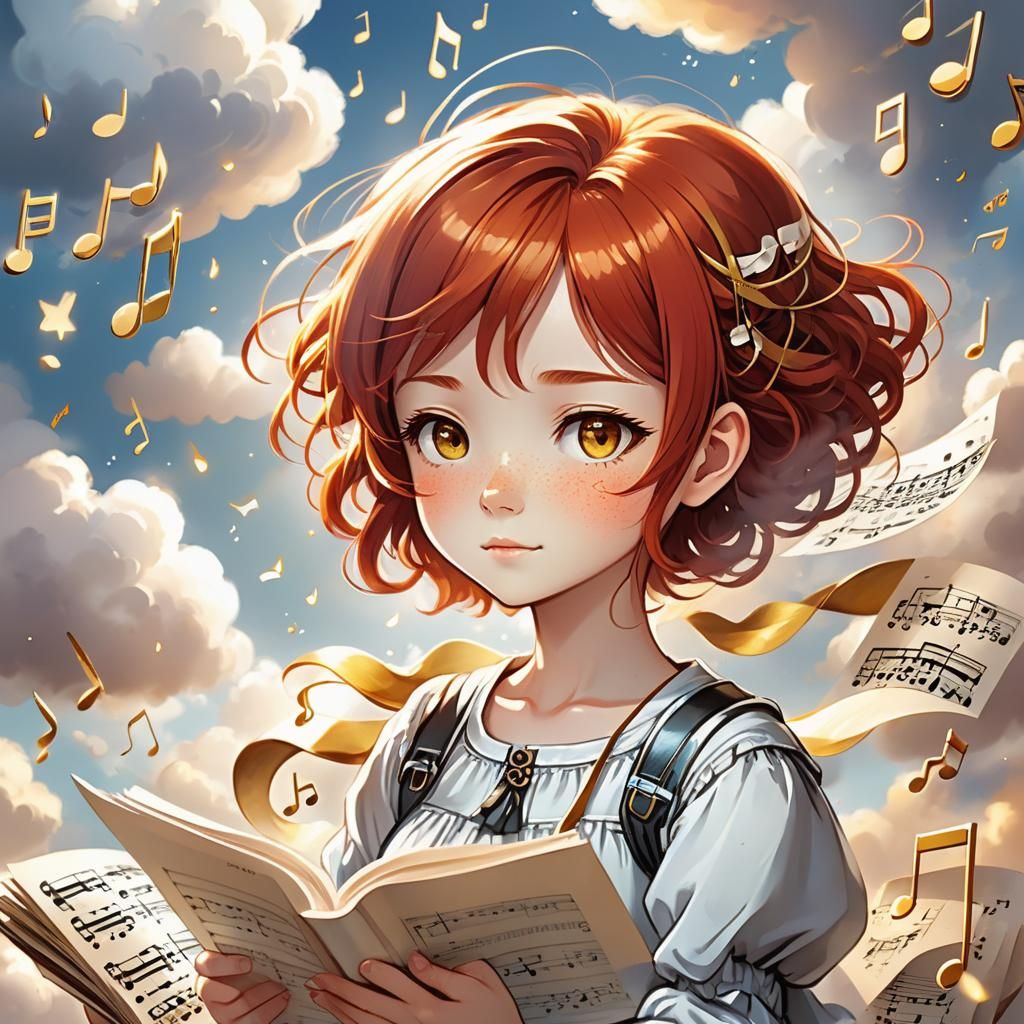 Anime Girl's Musical Dreams: Manga Concept Art