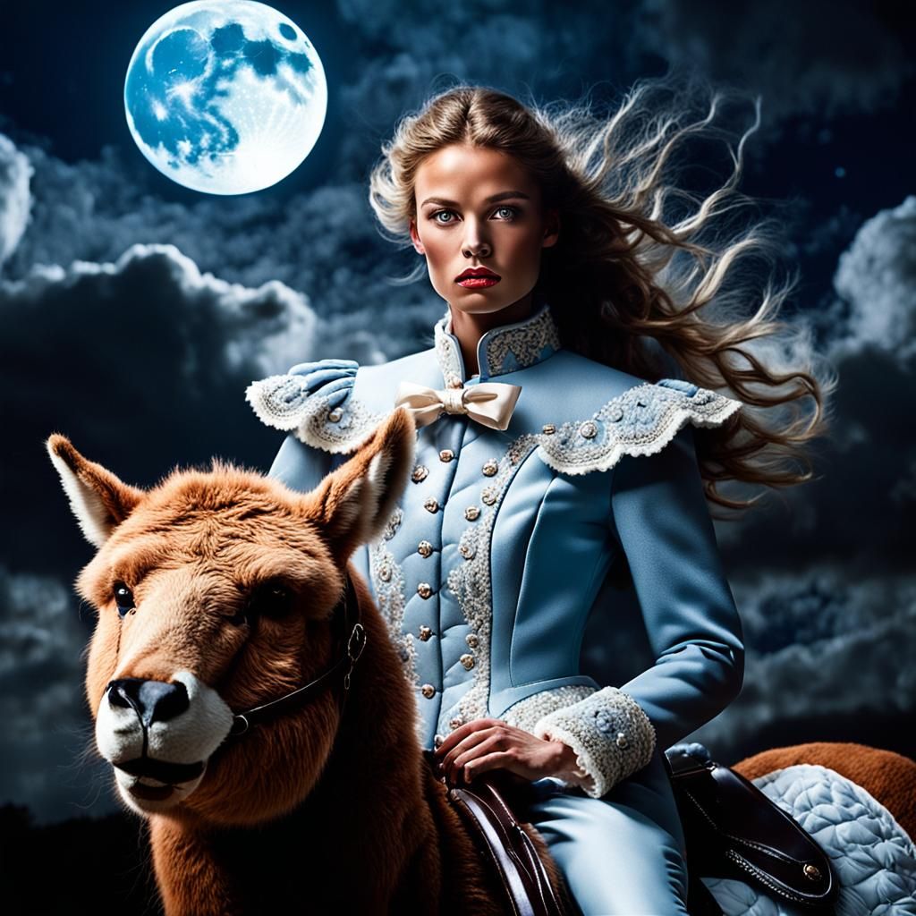 MOONLIGHT LLAMA RIDER