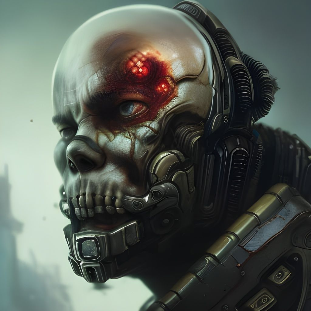 Detailed Gears of War Character Portrait