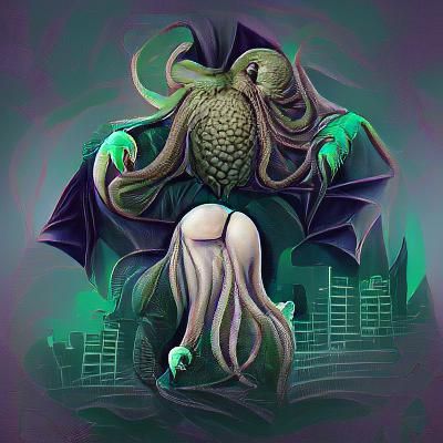 Stylized Cthulhu Digital Illustration