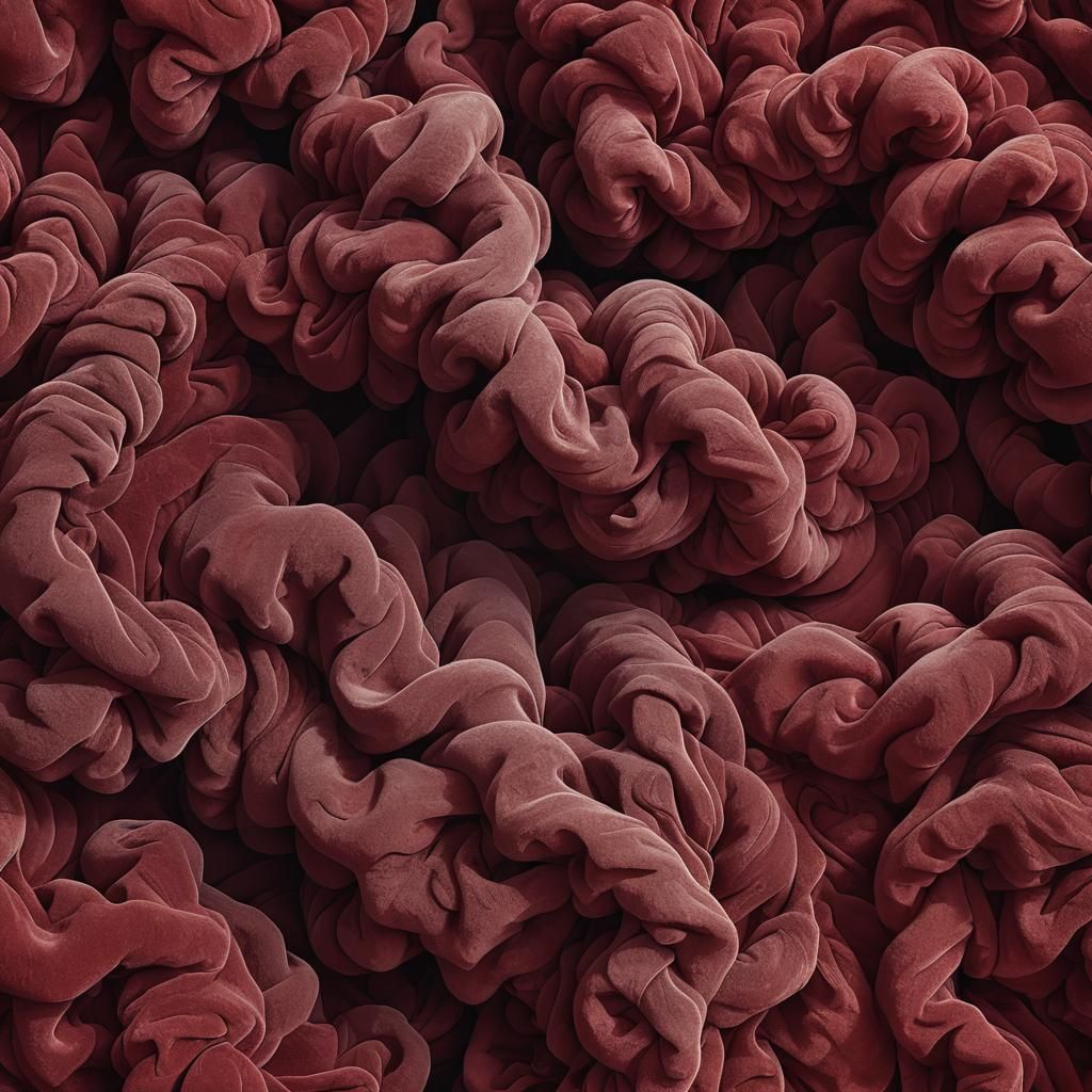 Crimson Velvet and Wine in Dark Surreal Style