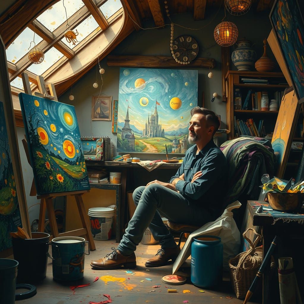 Dreaming Artist in Whimsical Atelier