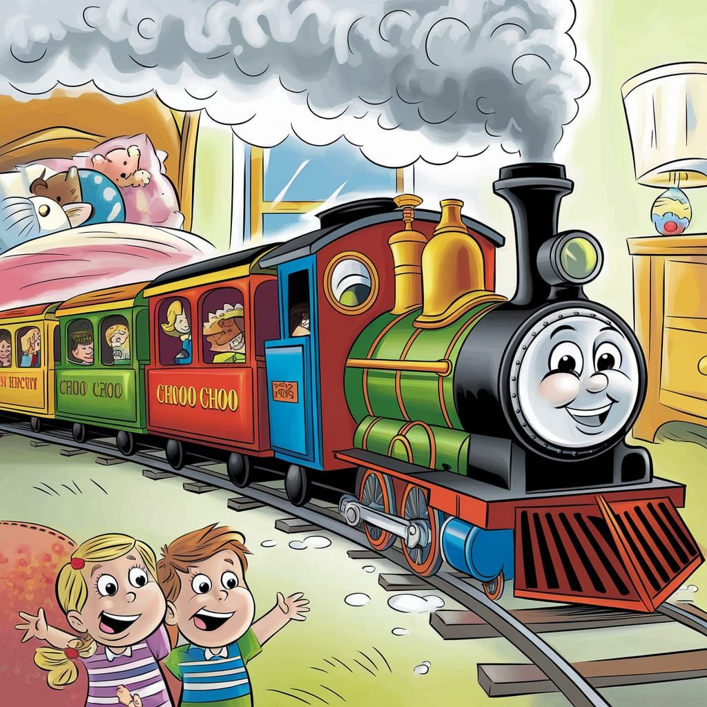 The choo choo train delivers a big load of onomatopoeic  fun...