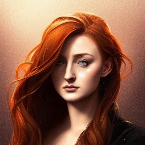 Detailed Portrait of a Woman in Digital Painting Style