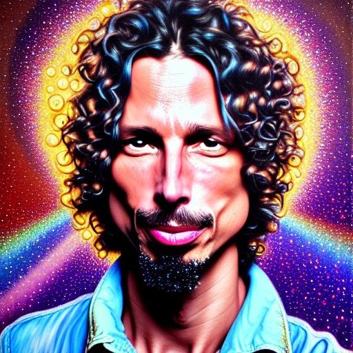 Chris Cornell: Hyperdetailed Oil Portrait