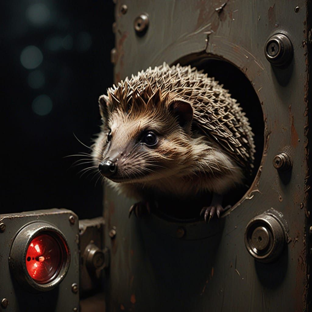 Surreal Hedgehog Confronts the Nuclear Menace