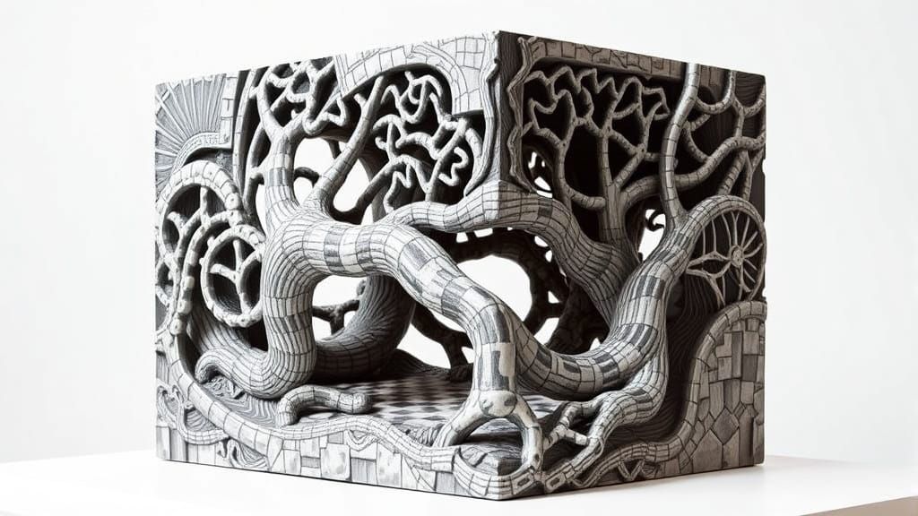 Escher-Inspired Sculptural Masterpiece