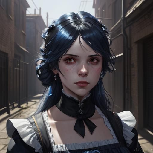 Sissymaid's Fateful Encounter: Art Nouveau Portrait