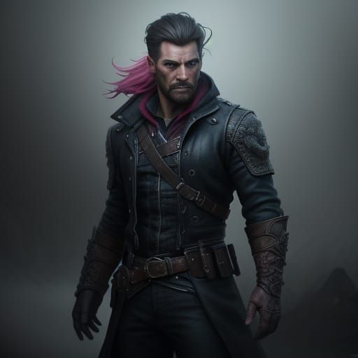 Figure in Fog: Hyperrealistic Concept Art