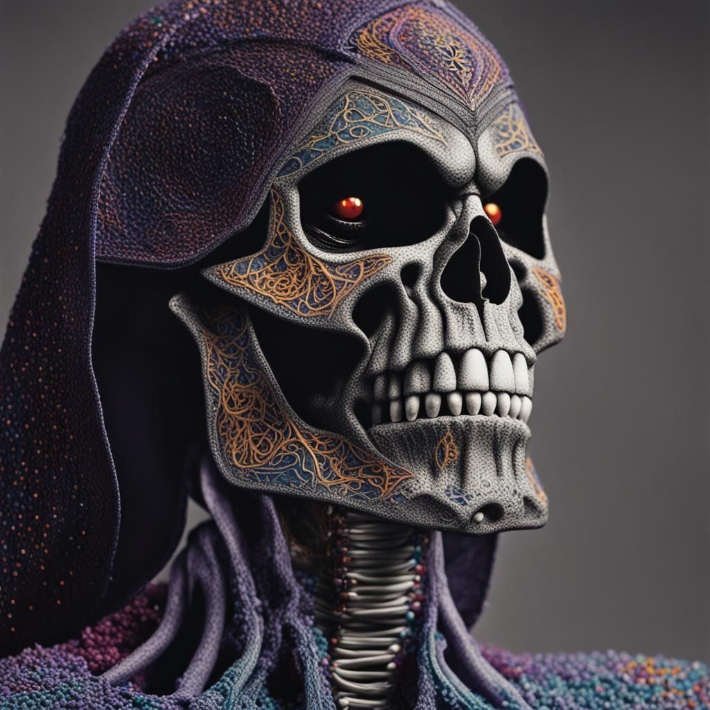 Skeletor illustration by Shirin Neshat, masters of the universe, MOTU,