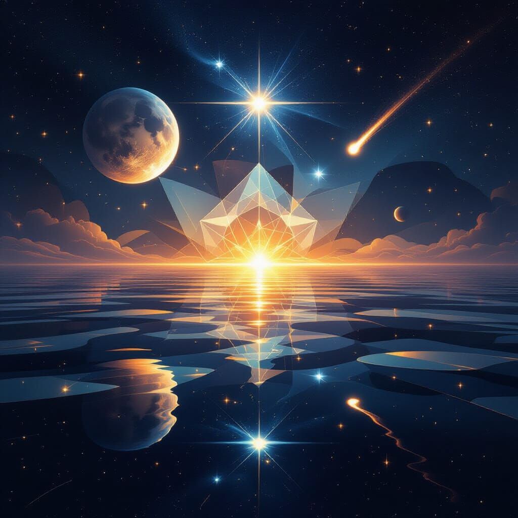 Celestial Geometry Abstract Cosmic Pattern