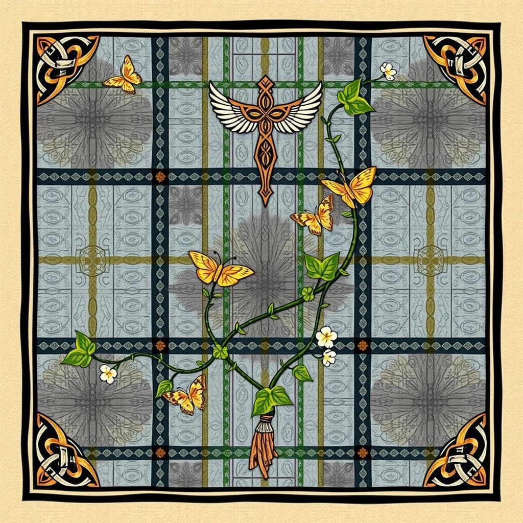 Ethereal Celtic Tapestry in Medieval Illuminated Style