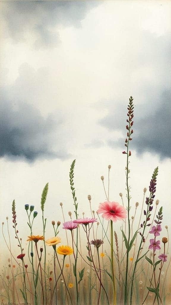 Pastel Watercolor Portrait of Fantasy Beauty